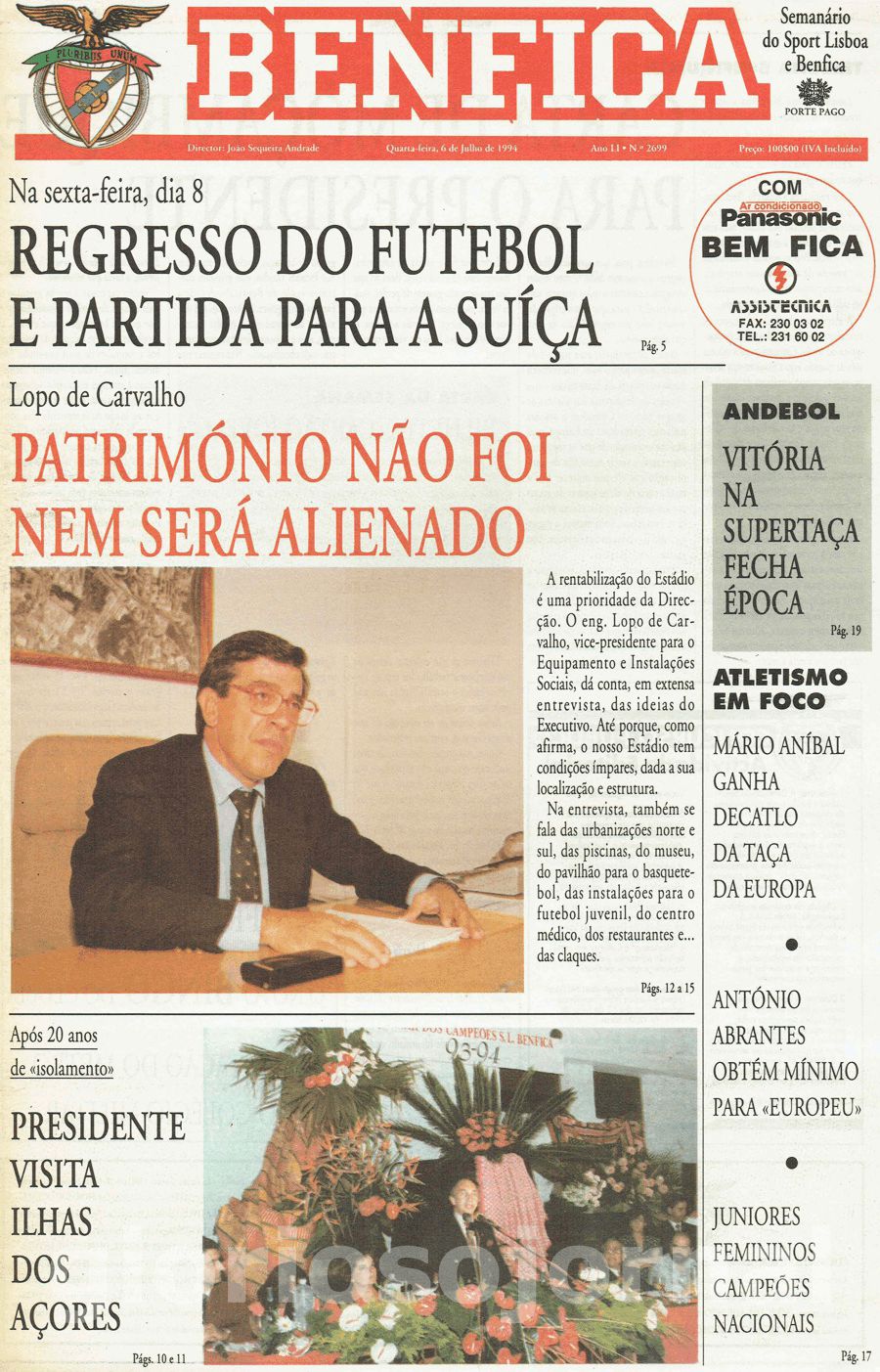 jornal o benfica 2699 1994-07-06